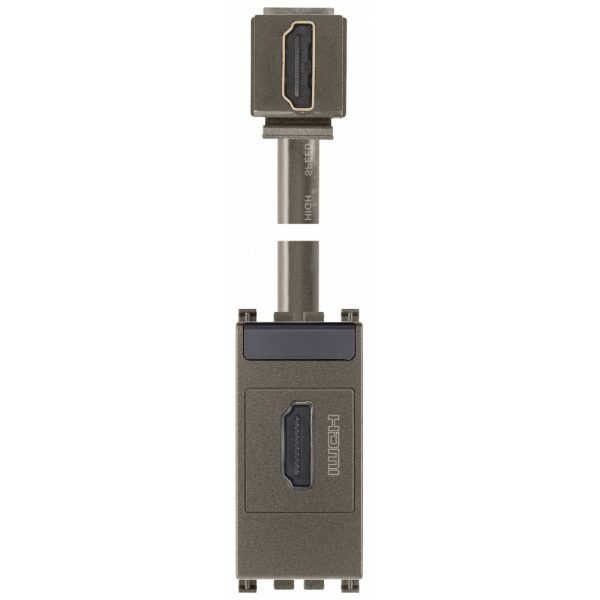 Presa Hdmi Con Cavo A 90° Metal VIMAR 19346.H.M