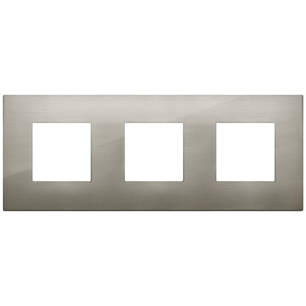 Placca 6M (2+2+2)Int71 Cl Acciaio Spazz VIMAR 19644.08