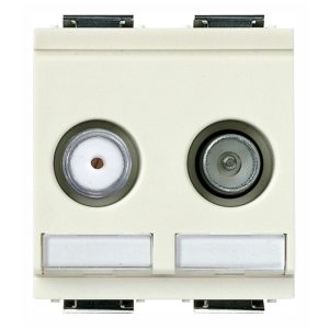 Presa Tv-Rd-Sat Passante 2 Uscite Bianco VIMAR 17067.10.B