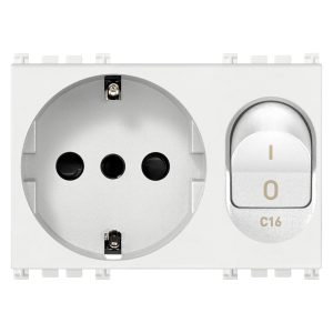 Presa 2P+T 16A P30 Intb+Mt C16 Bianco VIMAR 19276.B