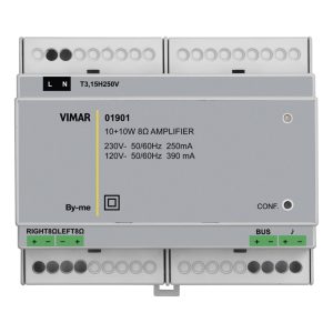 Amplificatore Stereo 2 Uscite 8Ohm 10+10W VIMAR 01901