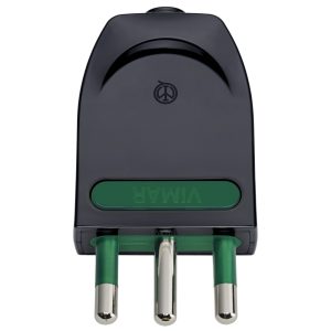 Spina 2P+T16A Orientabile S17-Spb17 Nero VIMAR 00204