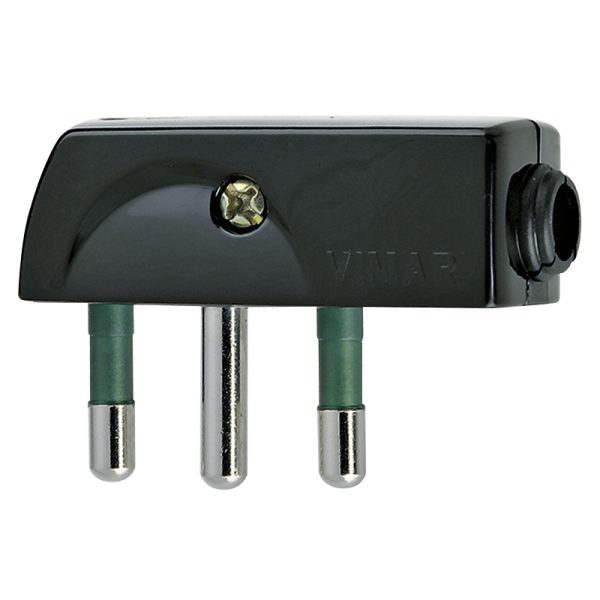 Spina 2P+T 16A Spa17 90° Nero VIMAR 00207