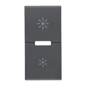 Due Mezzi Tasti 1M Dimmer Grigio VIMAR 20755.3