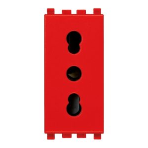 Presa 2P+T 16A P17/11 Rosso VIMAR 20203.R