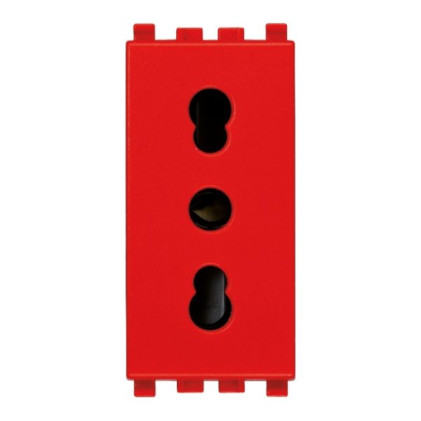 Presa 2P+T 16A P17/11 Rosso VIMAR 20203.R