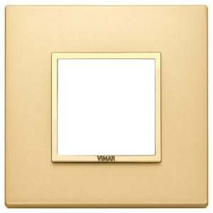 Placca 2M Oro Totale Satinato VIMAR 21642.G10