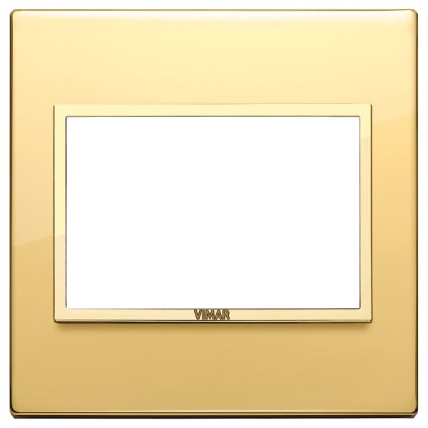 Placca 3M Bs Oro Totale Lucido VIMAR 21648.G09