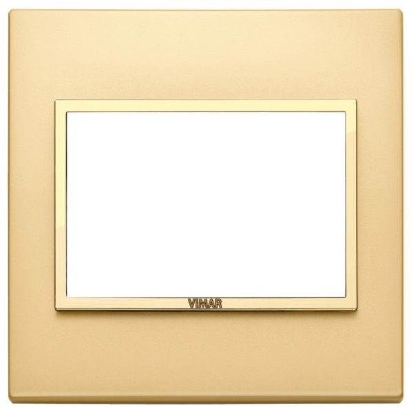 Placca 3M Bs Oro Totale Satinato VIMAR 21648.G10