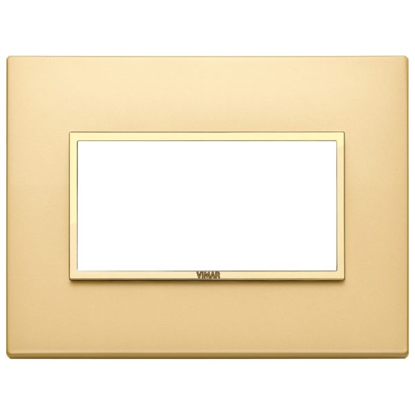 Placca 4M Oro Totale Satinato VIMAR 21654.G10