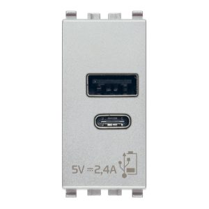 Alimentatore Usb A+C 5V 2,4A 1M Next VIMAR 20292.AC.N