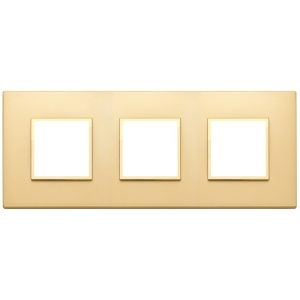 Placca 6M(2+2+2)I71 Oro Totale Satinato VIMAR 21644.G10