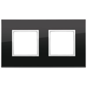 Placca 4M (2+2) Int71 Nero Diamante VIMAR 21643.76