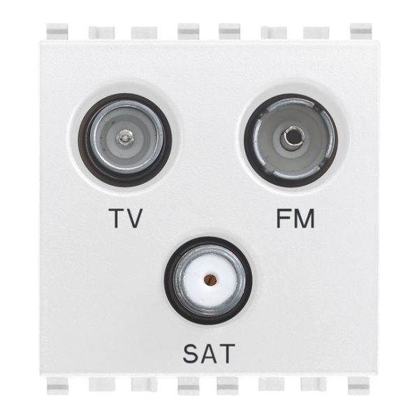 Presa Tv-Fm-Sat Diretta 3 Uscite Bianco VIMAR 20303.B