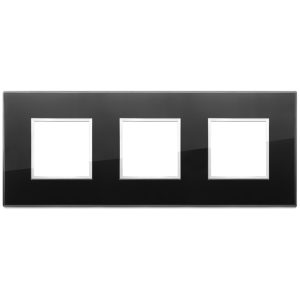 Placca 6M (2+2+2) Int71 Nero Diamante VIMAR 21644.76