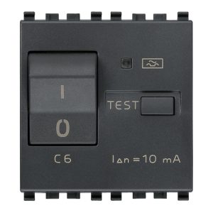 Interruttore Mtdiff. 1P+N C6 10Ma Grigio VIMAR 20411.06