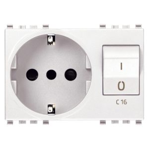 Presa 2P+T 16A P30 Intb+Mt C16 Bianco VIMAR 20276.B