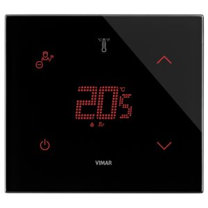 Termostato Domotico Hotel 2M Nero Diam. VIMAR 21514.H.76