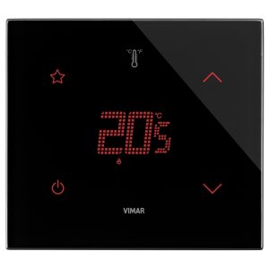 Termostato Domotico Star 2M Nero Diam. VIMAR 21514.S.76