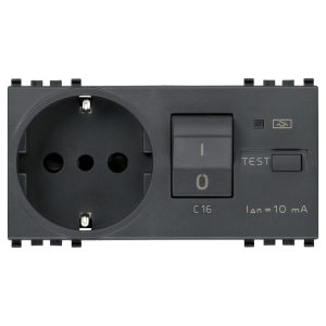 Presa 2P+T 16A P30 Intb+Mtdiffc16 Grigio VIMAR 20286