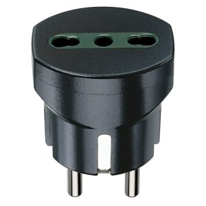 Adattatore Ted./Franc.+P17/11 Nero VIMAR 00301