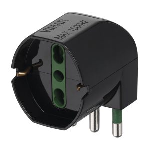 Adattatore Sfalsato S17+Univ. 90° Nero VIMAR 00305