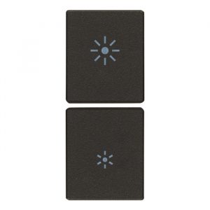 Due Mezzi Tasti 1M Dimmer Nero VIMAR 31480.RG