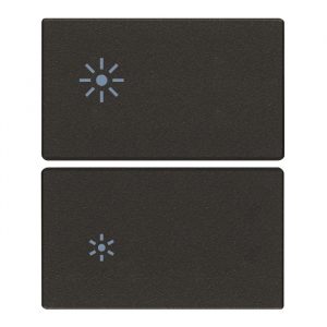 Due Mezzi Tasti 2M Dimmer Nero VIMAR 31480.2RG