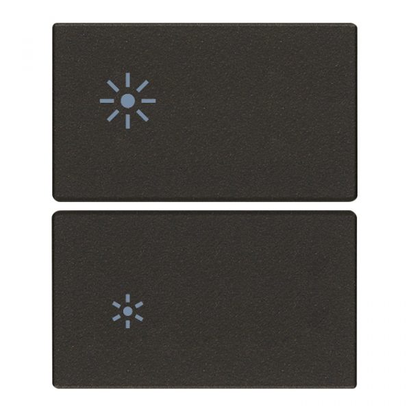 Due Mezzi Tasti 2M Dimmer Nero VIMAR 31480.2RG