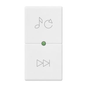 Tasto 1M Cambio Sorgente/Traccia Bianco VIMAR R14531.23