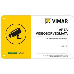 Cartello Area Videosorvegliata VIMAR 46927.001