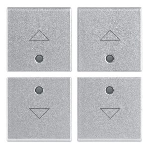 Quattro Mezzi Tasti 1M Freccia Silver VIMAR R14841.3.SL
