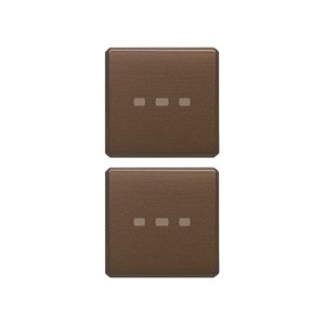 Due Tasti Flat Neutri Illum. Bronzo VIMAR 22751.12