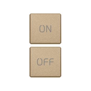 Due Tasti Flat Simboli On/Off Oro Satin. VIMAR 22751.1.88
