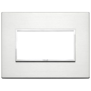 Placca 4M Alluminio Brillante VIMAR 21654.01