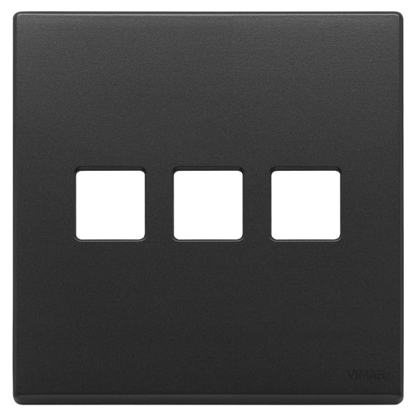 Placca 3Mx3 Bs Flat Grigio Antracite VIMAR 22685.3.03