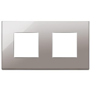 Placca 4M (2+2)Int71 Cromo Nero VIMAR 22643.83