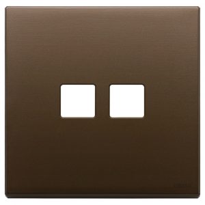 Placca 2Mx2 Flat Bronzo Scuro Spazz. VIMAR 22682.2.12