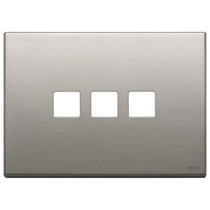Placca 3Mx3 Flat Nichel Spazzolato VIMAR 22683.3.11