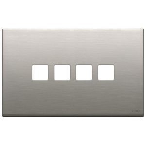 Placca 4Mx4 Flat Nichel Spazzolato VIMAR 22684.4.11