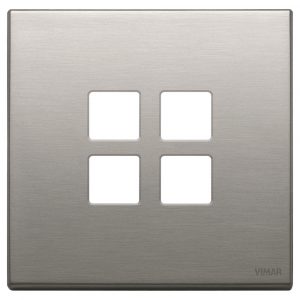 Placca 2Mx4 Flat Nichel Spazzolato VIMAR 22692.11
