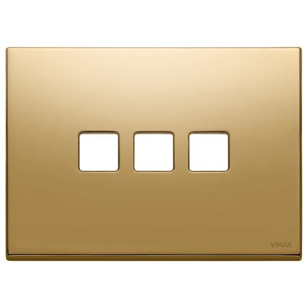 Placca 3Mx3 Flat Oro VIMAR 22683.3.82