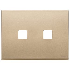 Placca 3Mx2 Flat Oro Satinato VIMAR 22683.2.88