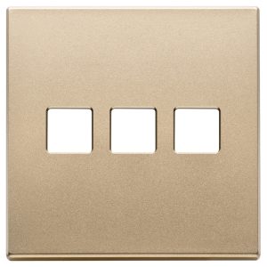 Placca 3Mx3 Bs Flat Oro Satinato VIMAR 22685.3.88