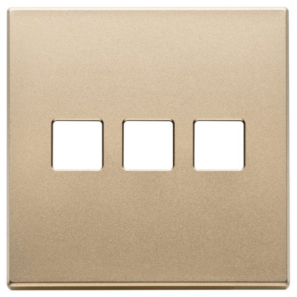Placca 3Mx3 Bs Flat Oro Satinato VIMAR 22685.3.88