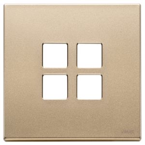 Placca 2Mx4 Flat Oro Satinato VIMAR 22692.88