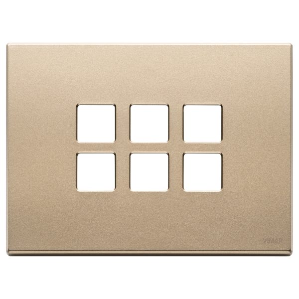 Placca 3Mx6 Flat Oro Satinato VIMAR 22693.88