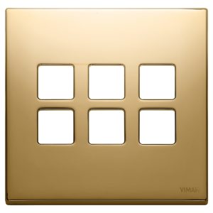 Placca 3Mx6 Bs Flat Oro VIMAR 22695.82