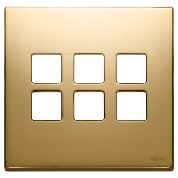 Placca 3Mx6 Bs Flat Oro VIMAR 22695.82