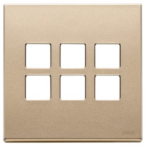Placca 3Mx6 Bs Flat Oro Satinato VIMAR 22695.88